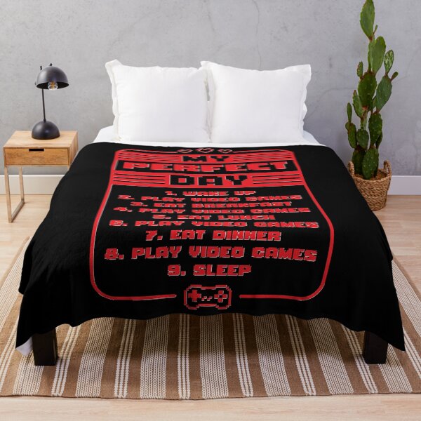 Item preview, My Perfect Day Wake Up Play Video Games Boxes Pixels Cool Gamer Gifts for Men Boys Christmas Gift Id designed and sold by MARWANSON.