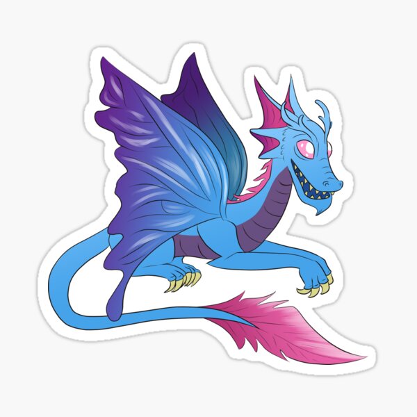 Blue Fairy Dragon Dungeons and Dragons Sticker