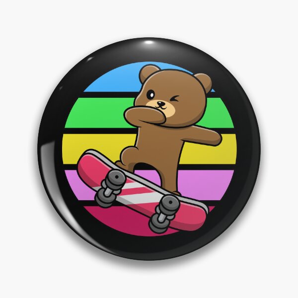 Item preview, Little cute teddy bear on a skateboard designed and sold by Rev-Style.