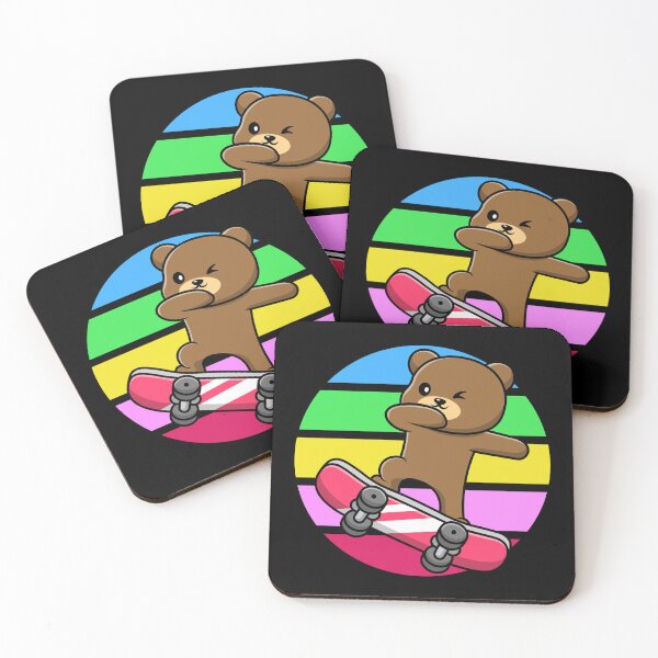 Item preview, Little cute teddy bear on a skateboard designed and sold by Rev-Style.