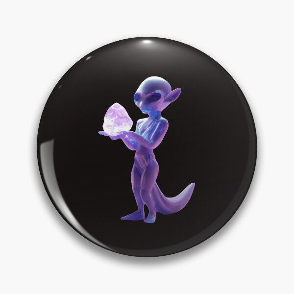 Item preview, Trippy Purple Alien Holding Glowing Crystal designed and sold by ScorchMyShorts.
