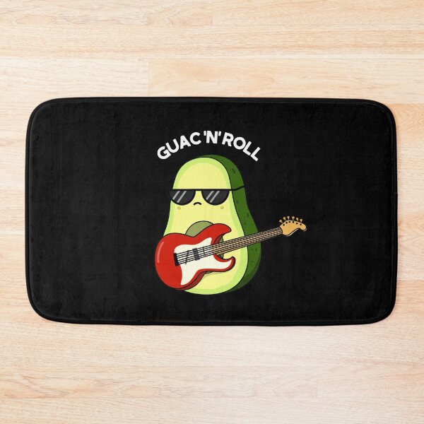 Item preview, Guac And Roll Rocker Funny Avocado Puns (Dark BG) designed and sold by punnybone.