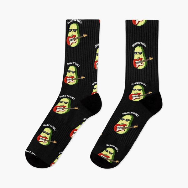 Item preview, Guac And Roll Rocker Funny Avocado Puns (Dark BG) designed and sold by punnybone.