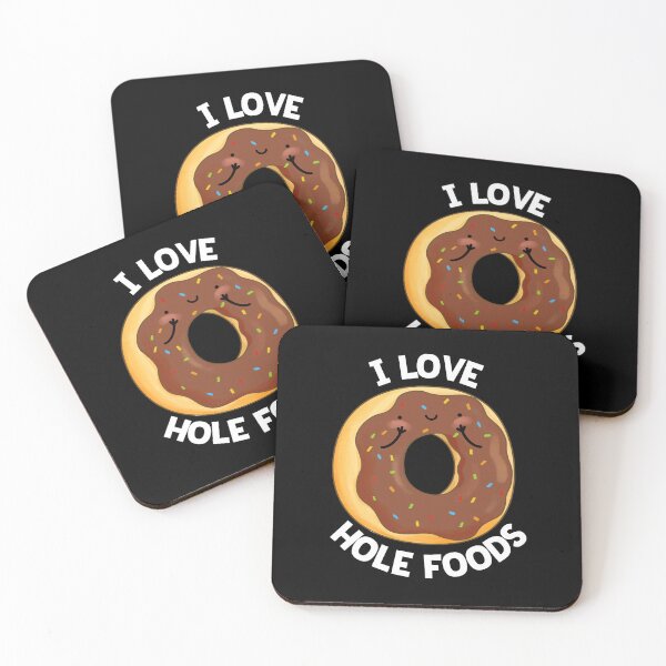 Item preview, I Love Hole Foods Funny Donut Puns (Dark BG) designed and sold by punnybone.