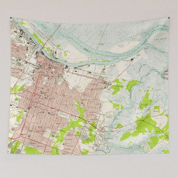 Item preview, Vintage Map of Savannah Georgia (1955) designed and sold by BravuraMedia.