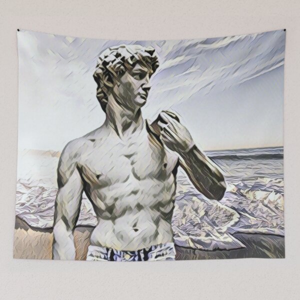 Item preview, Michelangelo's David on the beach designed and sold by ramazis.