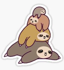 Stack Of Sloths Sticker