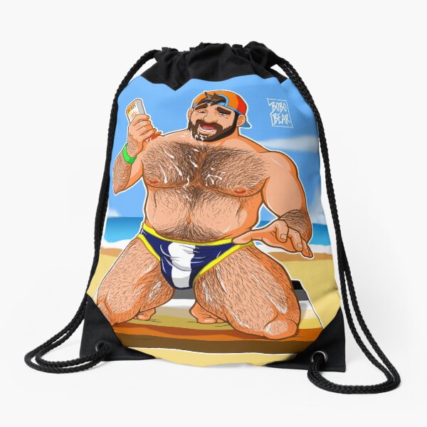 ADAM LIKES SUN LOTION Drawstring Bag