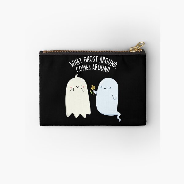 Item preview, What Ghost Around Comes Around Halloween Puns (Dark BG) designed and sold by punnybone.