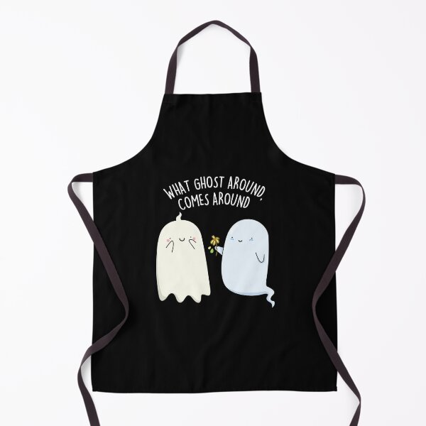 Item preview, What Ghost Around Comes Around Halloween Puns (Dark BG) designed and sold by punnybone.