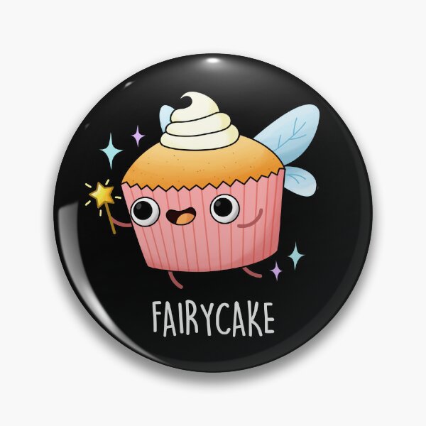 Item preview, Fairy Cake Funny Cupcake Puns (Dark BG) designed and sold by punnybone.