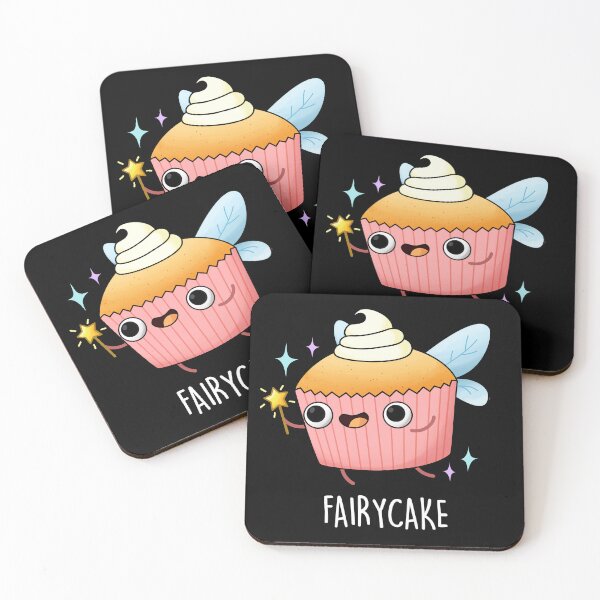 Item preview, Fairy Cake Funny Cupcake Puns (Dark BG) designed and sold by punnybone.