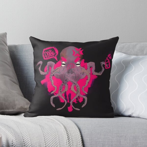 OctoPunk Throw Pillow