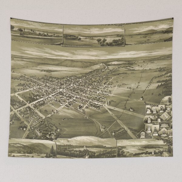 Item preview, Vintage Pictorial Map of Gettysburg PA (1888) designed and sold by BravuraMedia.