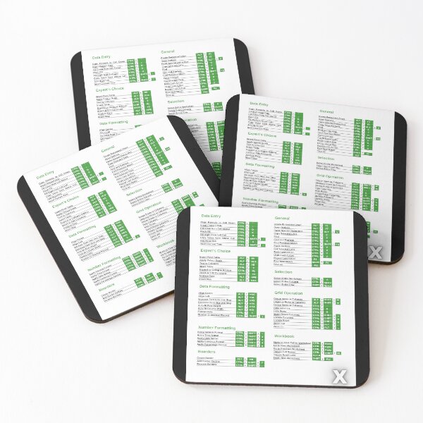 Item preview, Excel Shortcuts White and Black designed and sold by RaziCollection.