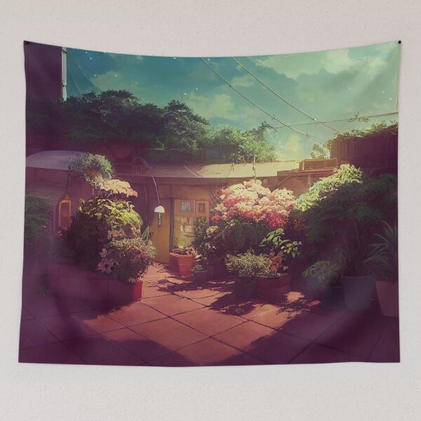 Item preview, Dreamy Rooftop Garden Scenery designed and sold by luceamart.