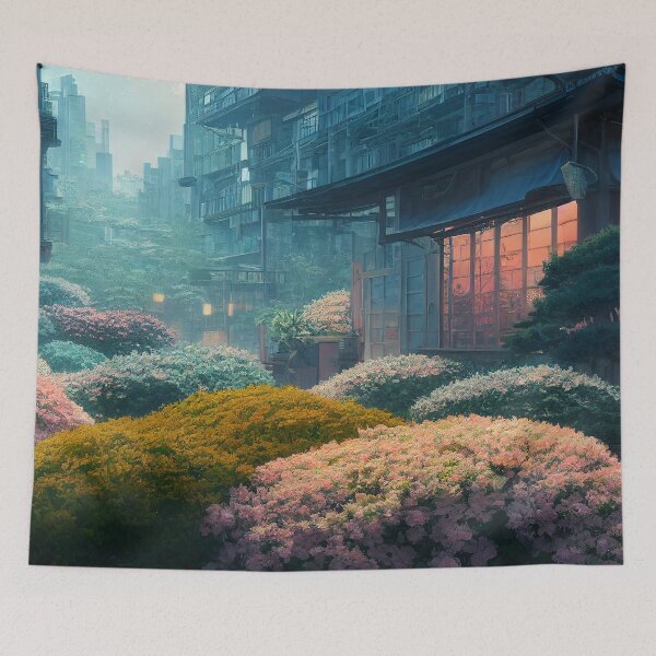 Item preview, Lush Garden At Night Scenery designed and sold by luceamart.