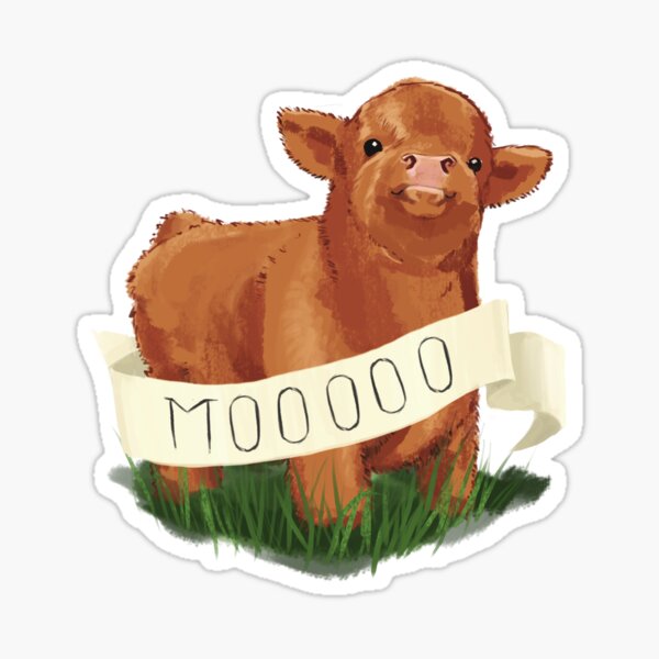 Mini Cow Stickers for Sale