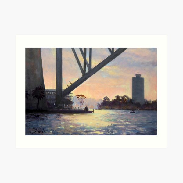 Under the Bridge, Sydney Harbour Painting Art Print