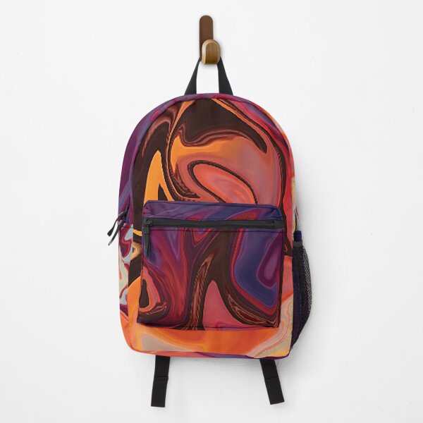 Item preview, Digital Acrylic Pouring blue, purple, orange, brown, light blue designed and sold by SchokoGoth.