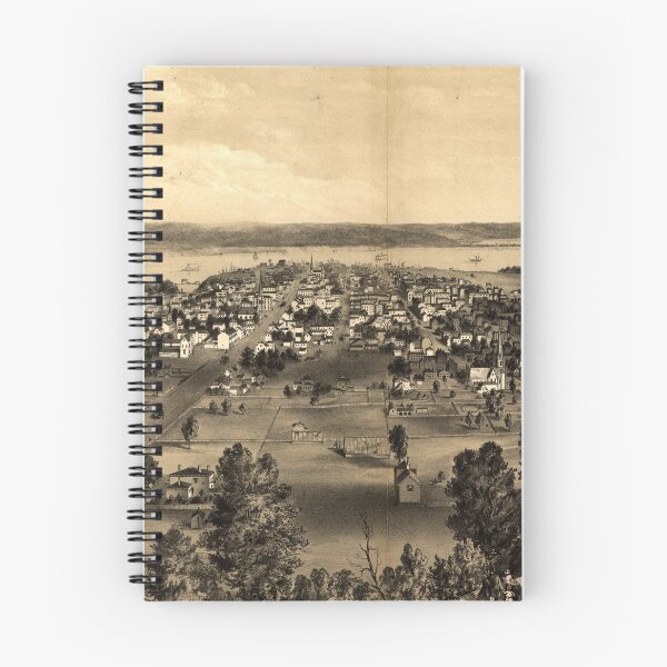 Item preview, Vintage Pictorial Map of Hamilton Ontario (1859) designed and sold by BravuraMedia.