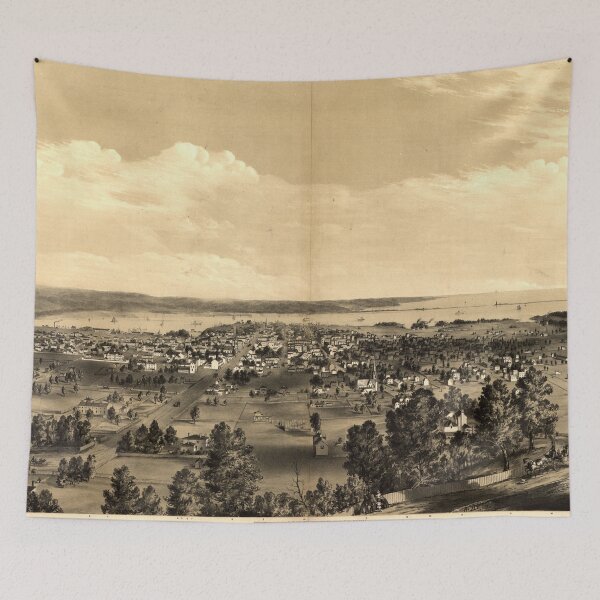 Item preview, Vintage Pictorial Map of Hamilton Ontario (1859) designed and sold by BravuraMedia.