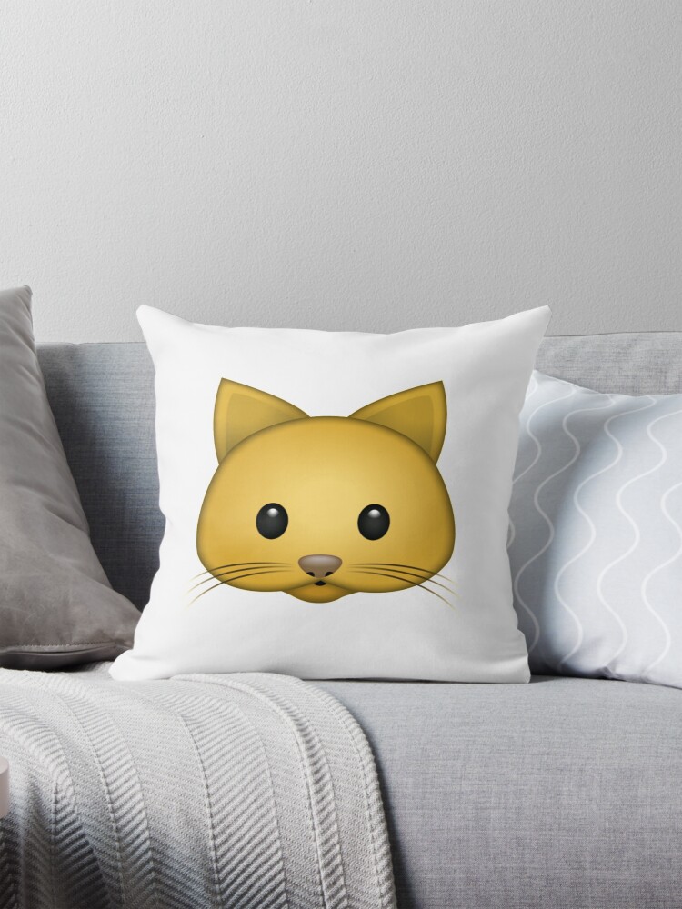 Cat emoji pillow hotsell