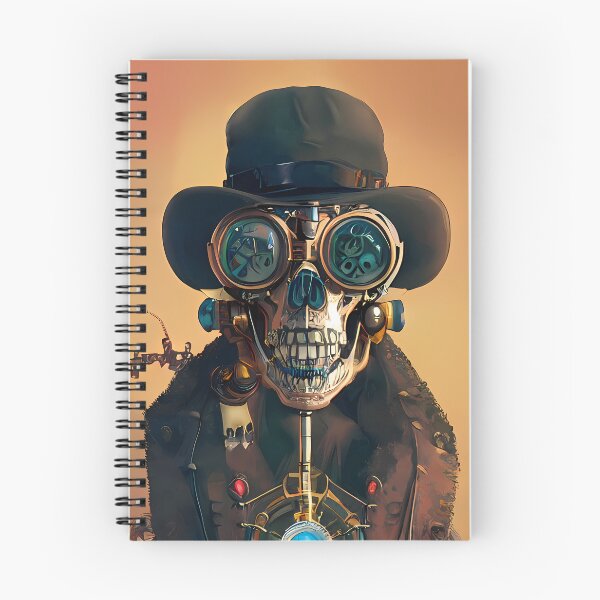 Item preview, Steampunk Skull Art Board Print designed and sold by nuel-art.
