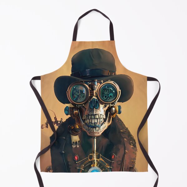 Item preview, Steampunk Skull Art Board Print designed and sold by nuel-art.