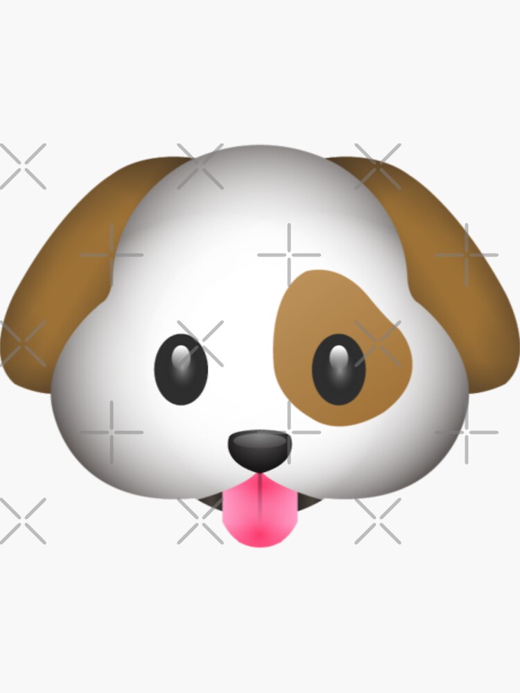 "Cute And Cuddly Dog Emoji" Sticker for Sale by PrintPress Redbubble