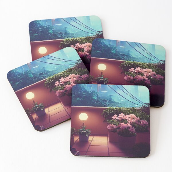 Item preview, Aesthetic Pot Plants on Balcony Scenery designed and sold by luceamart.