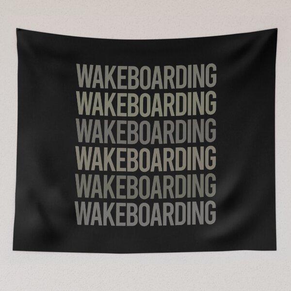 Item preview, Gray Text Art Wakeboarding Wakeboard Wakeboarder designed and sold by TartSpiderWeb.