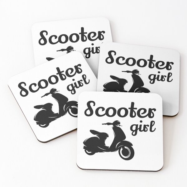 Item preview, Scooter Girl Rider Scootering Motorbike Moped Bike designed and sold by CuteDesigns1.
