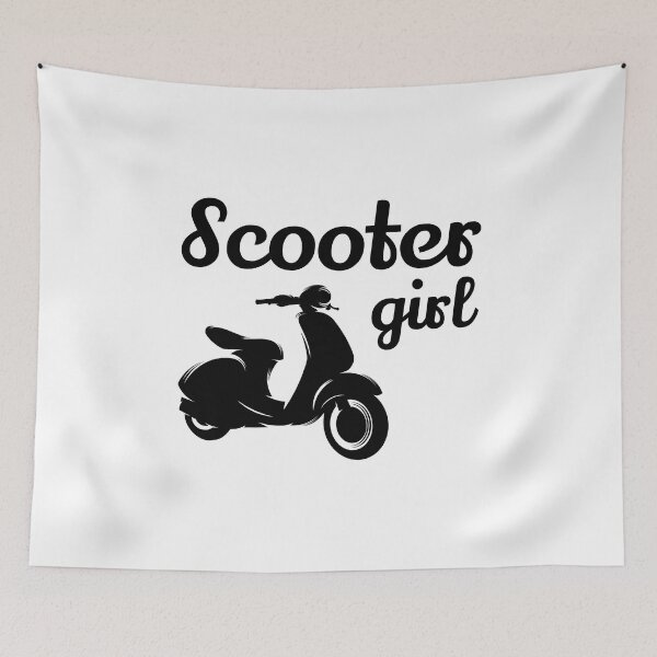 Item preview, Scooter Girl Rider Scootering Motorbike Moped Bike designed and sold by CuteDesigns1.