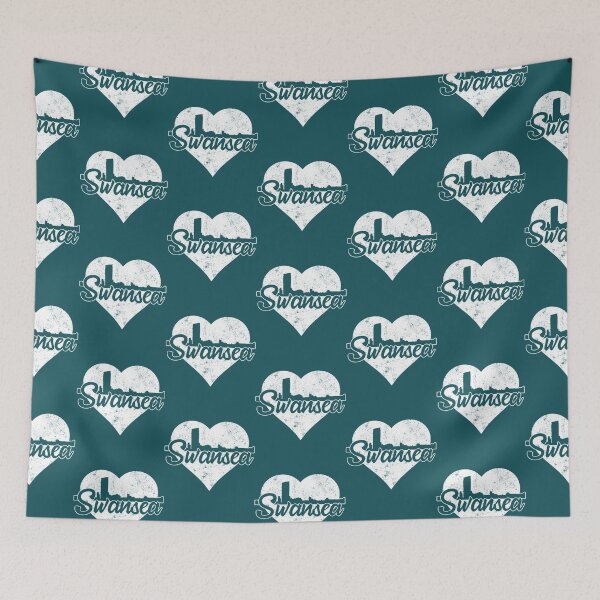 Item preview, Retro Swansea Wales Skyline Heart Distressed  designed and sold by RDGersdesigns.
