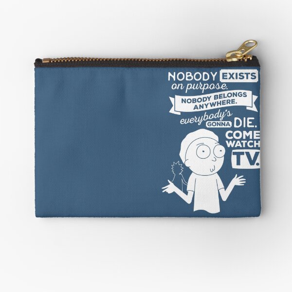 Rick and Morty Schwifty Wubba Lubba Fair Use Nobody Exists on Purpose Zipper Pouch