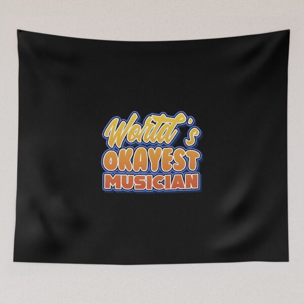 Item preview, World's Okayest Musician Job Pun Sticker Essential T-Shirt designed and sold by MartinSanchezs.