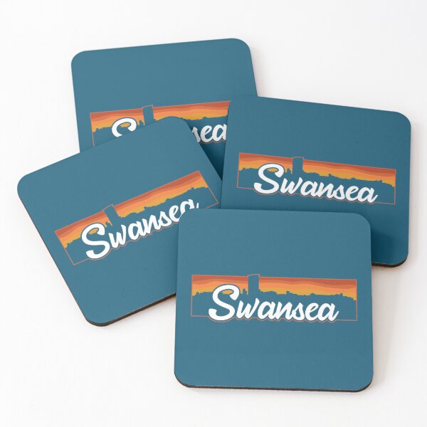 Item preview, Retro Swansea Wales Sunset Skyline  designed and sold by RDGersdesigns.