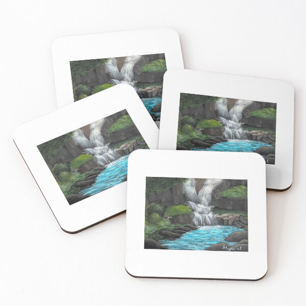 Item preview, Waterfall Nature Painting designed and sold by 27Wishes.