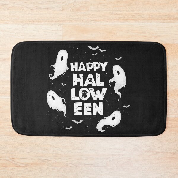 Item preview, Happy Halloween illustration with cute ghosts and lettering designed and sold by DarianaArt.