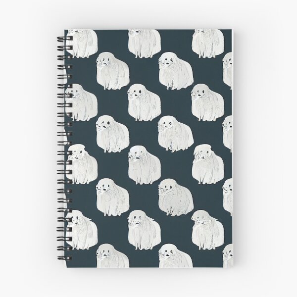 Aperçu de l'œuvre White Dogs Seamless Pattern créée et vendue par Bratak.