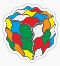 Wavy Water Jelly Rubix Cube Design Sticker