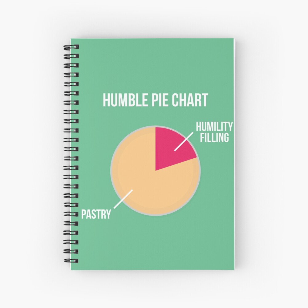 "Humble Pie Chart" Spiral Notebook for Sale by Wildyles Redbubble