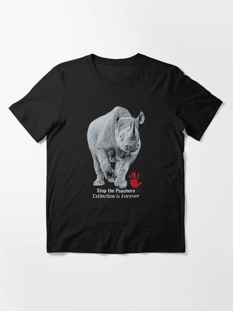 Thumbnail 3 of 7, Essential T-Shirt, Black Rhino | Stop Poachers, Extinction is Forever designed and sold by scotch.