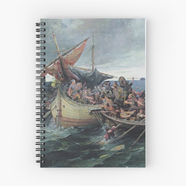 Item preview, Vintage Viking Naval Battle Artwork designed and sold by BravuraMedia.