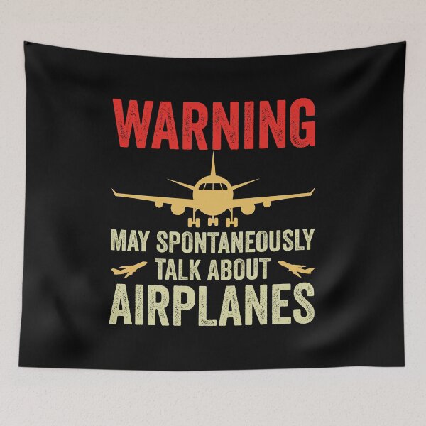 Item preview, Warning May Spontaneously Talk About Airplanes: Funny Aviation Mechanic Gift, Aircraft Mechanic Pilot Aviation Student, Aeroplane lover designed and sold by Adexyl.