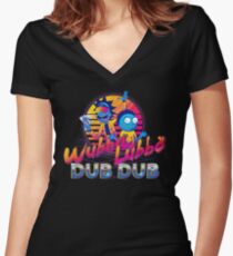 Rick and Morty Neon Fitted V-Neck T-Shirt