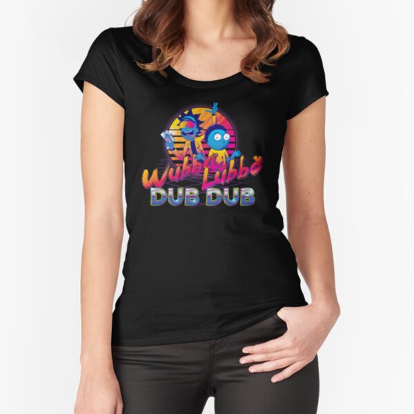 Rick and Morty Neon Fitted Scoop T-Shirt