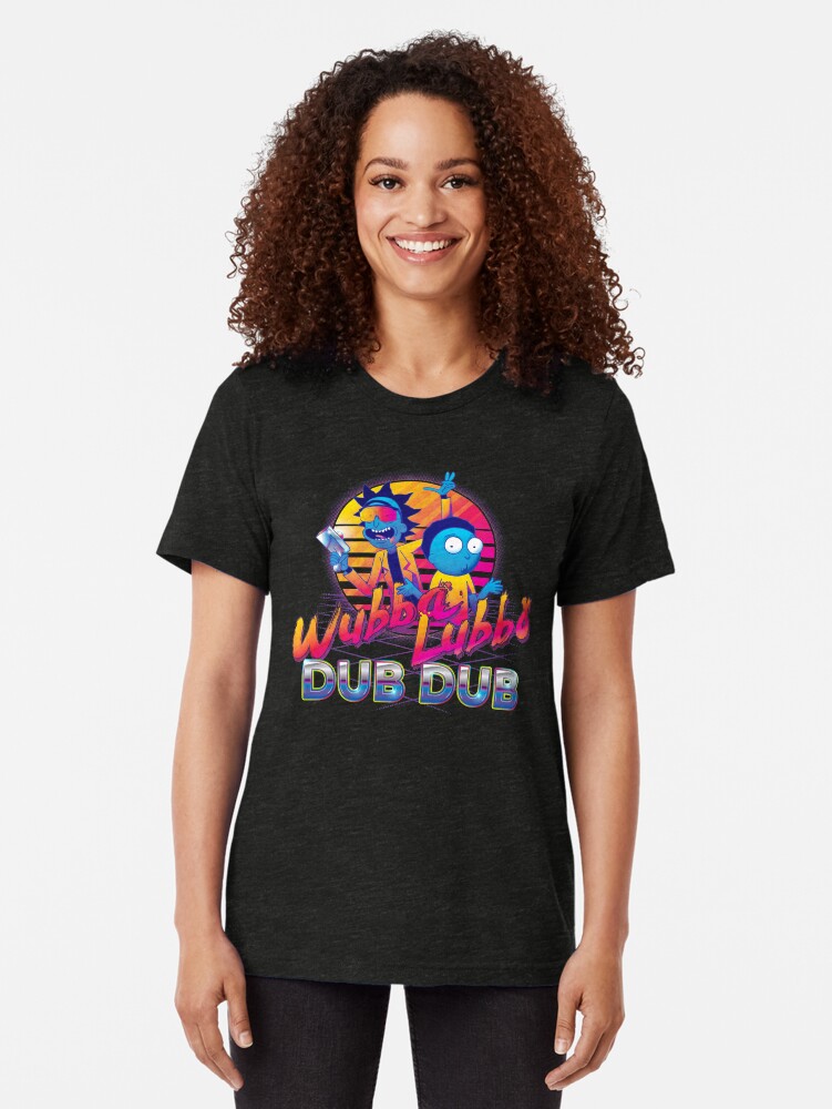 Alternate view of Rick and Morty Neon Tri-blend T-Shirt