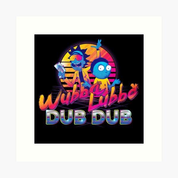 Rick and Morty Neon Art Print